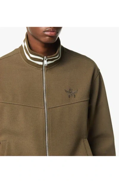 Mcm Essential Logo Ponte Track Jacket In Green