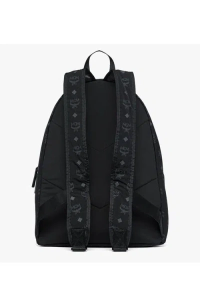 Mcm Stark Packable Backpack In Monogram Nylon In Black