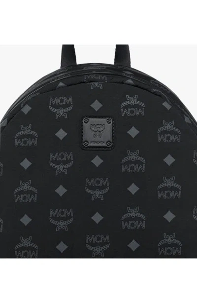 Mcm Stark Packable Backpack In Monogram Nylon In Black