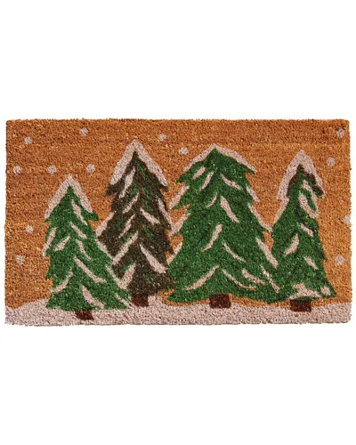 Home & More Winter Wonderland Coir/vinyl Doormat, 24" X 36" In Brown