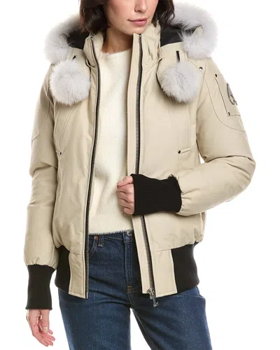Moose Knuckles Original Debbie Bomber Jacket In Neutral