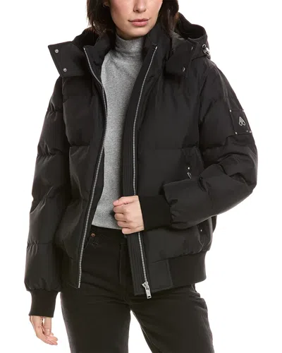 Moose Knuckles Cloud Bomber Jacket In Black