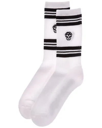 Alexander Mcqueen Stripe Sport Socks In White