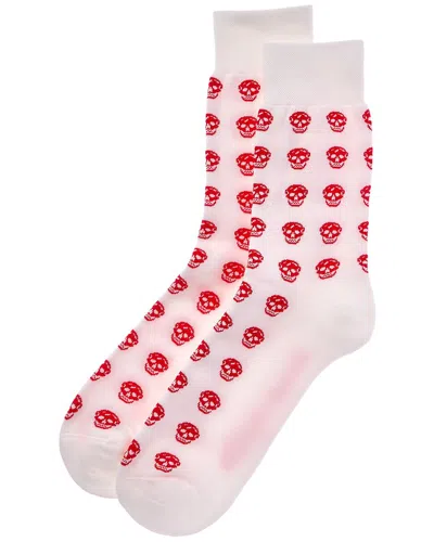 Alexander Mcqueen Skull Sport Socks In Red