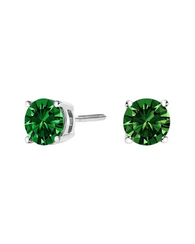Haus Of Brilliance 14k 1.50 Ct. Tw. Lab-grown Diamond Stud Earrings In Green