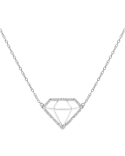 Haus Of Brilliance Silver 0.15 Ct. Tw. Lab-grown Diamond Pendant Necklace In Silver