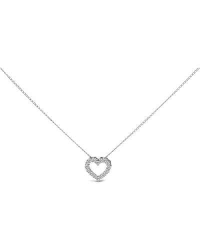 Haus Of Brilliance 14k 0.50 Ct. Tw. Lab-grown Diamond Pendant Necklace In Silver