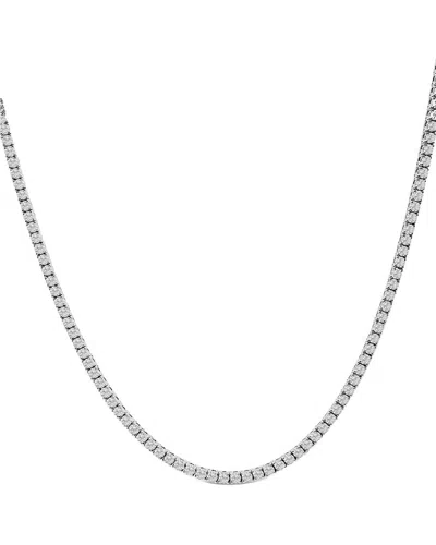 Haus Of Brilliance 14k 10.76 Ct. Tw. Lab-grown Diamond Tennis Necklace In Metallic