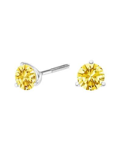 Haus Of Brilliance 14k 1.50 Ct. Tw. Lab-grown Diamond Stud Earrings In Yellow