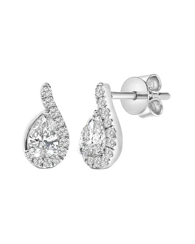 Haus Of Brilliance 14k 0.65 Ct. Tw. Lab-grown Diamond Stud Earrings In Metallic