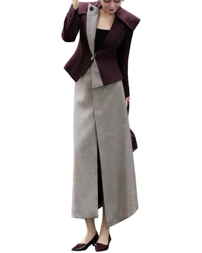 Brc By Burryco 2pc Blazer & Skirt Set In Gray