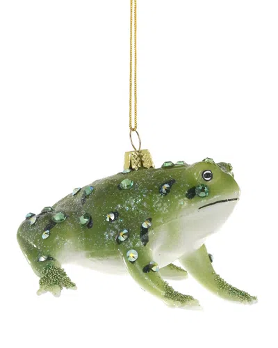 Cody Foster & Co. Meadowlands Frog Ornament In Green