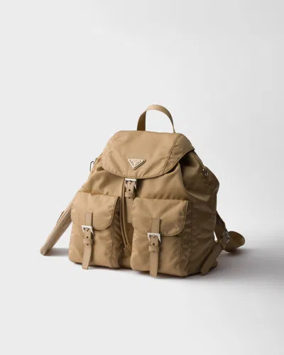 Prada Medium Re-nylon Backpack In Brown