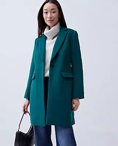 Ann Taylor Chesterfield Coat In Green