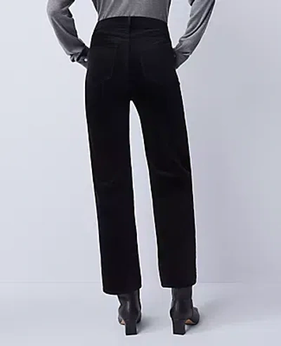 Ann Taylor Petite Weekend Collection Stretch Velvet Pant In Black