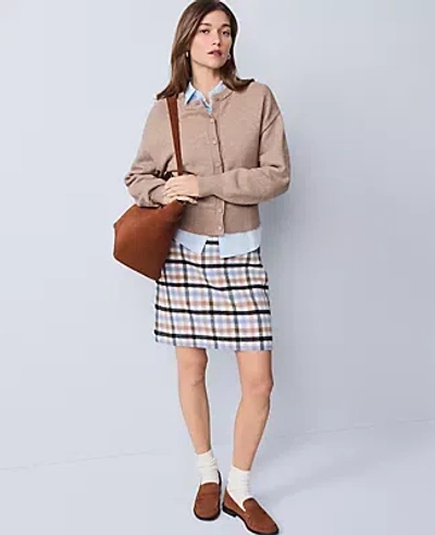 Ann Taylor Weekend Collection Plaid A-line Skirt In Multi