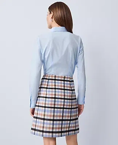 Ann Taylor Weekend Collection Plaid A-line Skirt In Multi