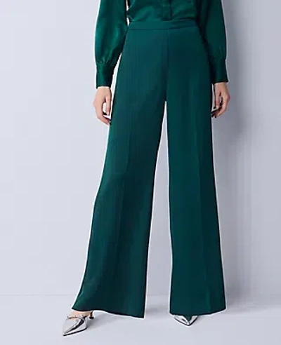 Ann Taylor The Petite Wide-leg Pant In Green