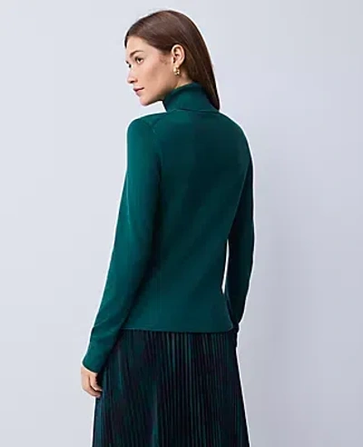 Ann Taylor Essential Turtleneck Sweater In Green