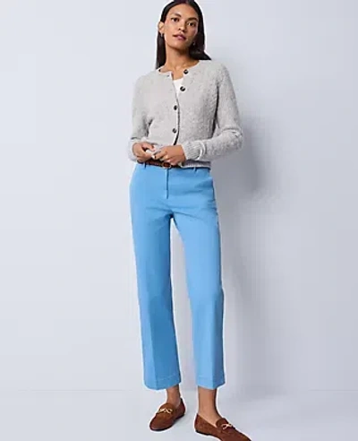 Ann Taylor Petite Weekend Collection Belted Ankle Pant In Blue