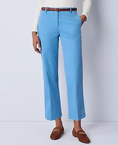 Ann Taylor Petite Weekend Collection Belted Ankle Pant In Blue