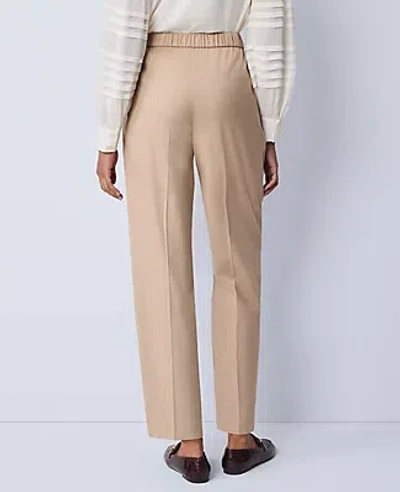 Ann Taylor Petite Weekend Collection High Rise Tapered Pant In Neutral