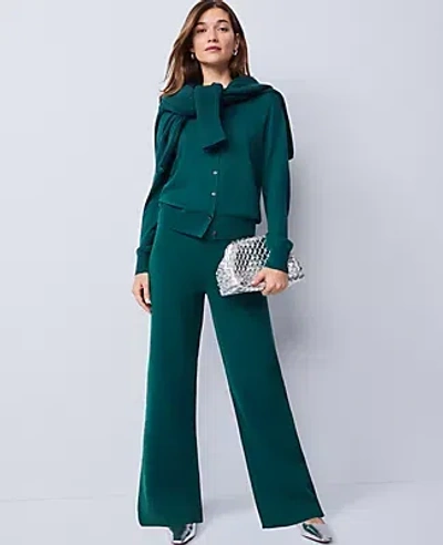 Ann Taylor The Wide-leg Sweater Pant In Green