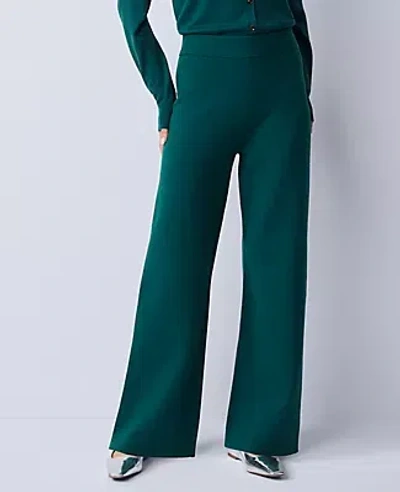 Ann Taylor The Wide-leg Sweater Pant In Green