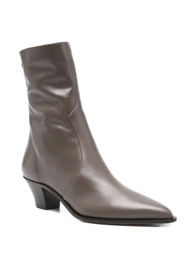 Aquazzura 60mm Brunswick Pointed-toe Boots In Brown