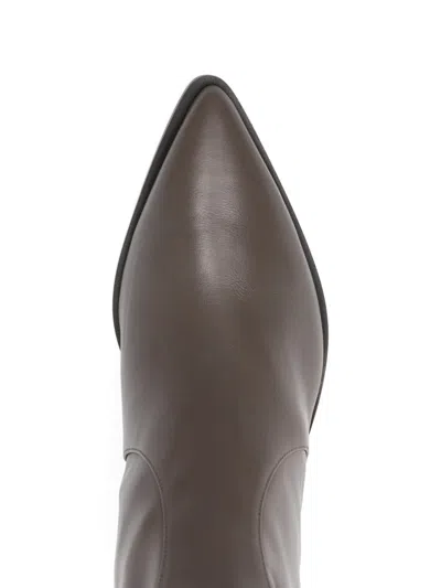 Aquazzura 60mm Brunswick Pointed-toe Boots In Brown