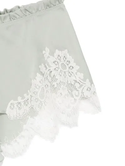 Carine Gilson Lace-detail Shorts In Neutral