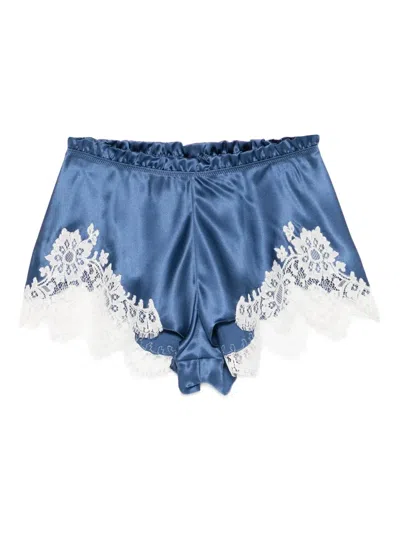 Carine Gilson Lace-detail Pyjama Bottom In Blue