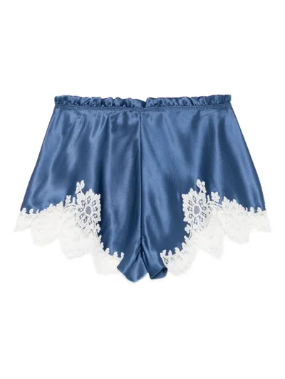 Carine Gilson Lace-detail Pyjama Bottom In Blue