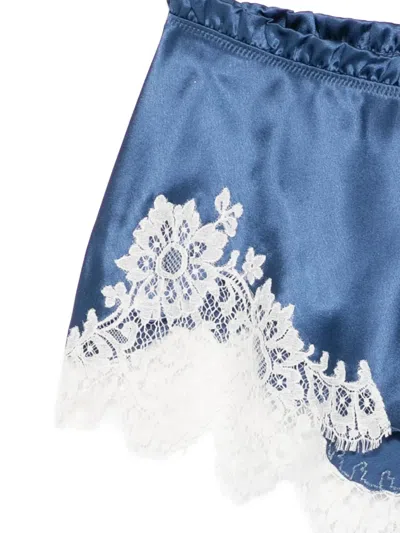Carine Gilson Lace-detail Pyjama Bottom In Blue