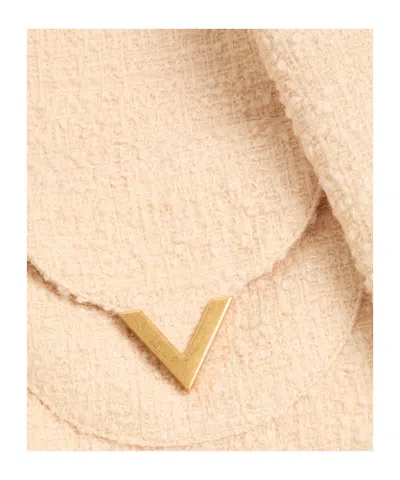 Valentino Garavani Vlogo Signature Wool Jacket In Neutral