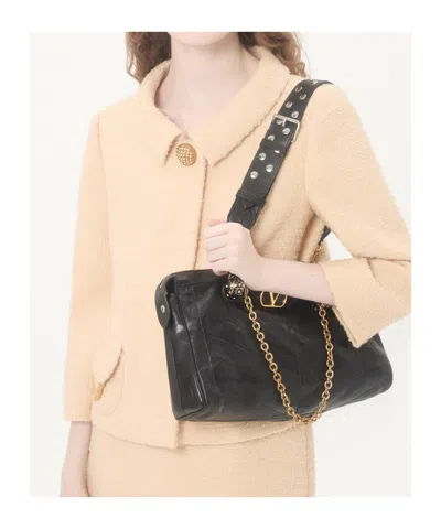 Valentino Garavani Vlogo Signature Wool Jacket In Neutral