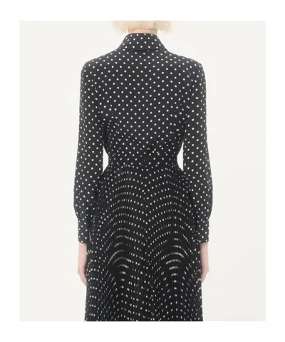 Valentino Crepe De Chine Shirt With Plusdepois Print In Black