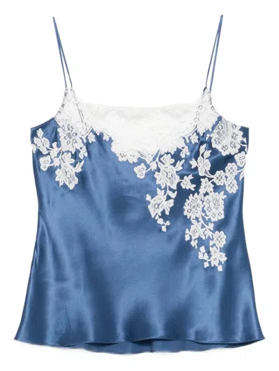 Carine Gilson Lace-details Slip In Blue
