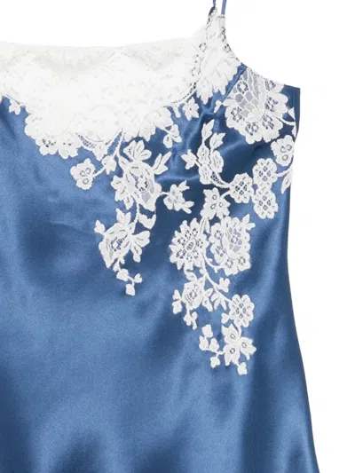 Carine Gilson Lace-details Slip In Blue