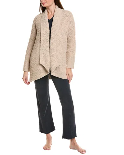 Barefoot Dreams Cozychic Honeycomb Shawl Cardigan In Neutral