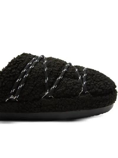Moon Boot Mb Teddy Slipper Slipper-mule In Black Shearling In Black