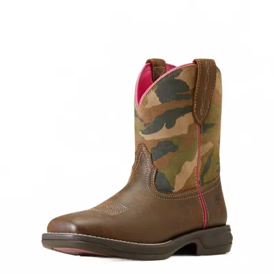 Ariat Women's Anthem Shortie Myra Western Boot - Medium In Brown Bomber/casually Camo In Brown