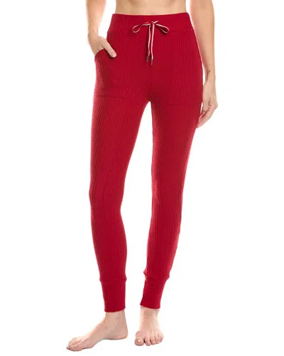 Honeydew Lounge Pro Waffle Legging In Red