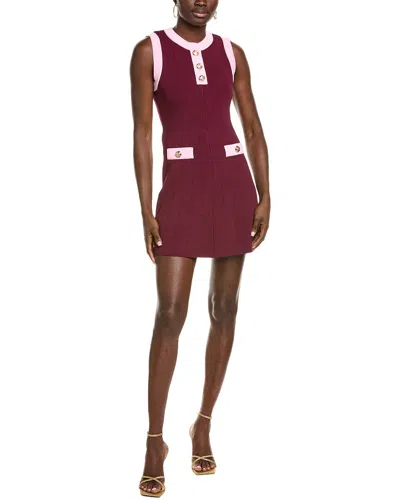 Endless Rose Contrast Mini Dress In Burgundy