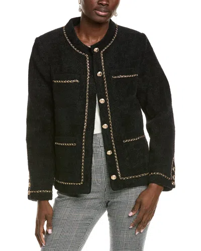 Endless Rose Chain Trimmed Jacket In Black