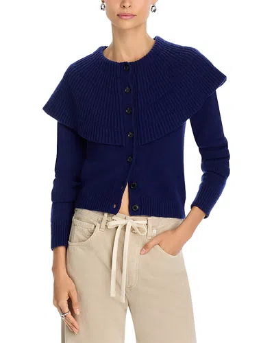 Derek Lam 10 Crosby Murray Capelet Cardigan In Blue