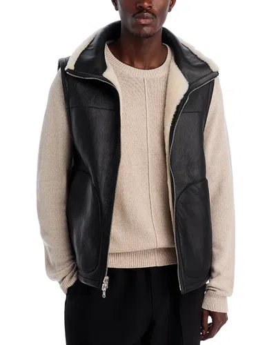 Helmut Lang Relaxed Fit Shearling Vest In Multi