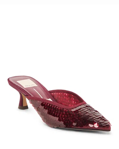 Dolce Vita Cleo Sequin Heels Cranberry Sequin In Burgundy