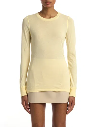 Wardrobe.nyc Wardrobe. Nyc Fitted Long Sleeve Tee In Yellow