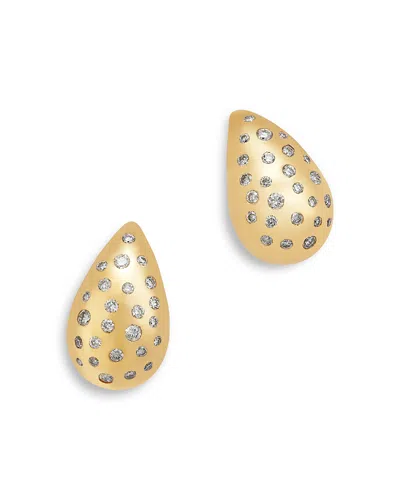 Bloomingdale's Fine Collection Puffy Diamond Earrings In 14k Yellow Gold, 0.33 Tcw In Gold